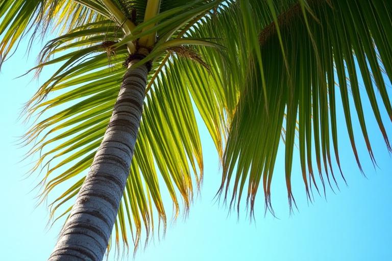 Close-up of a healthy Sabal Palm tree